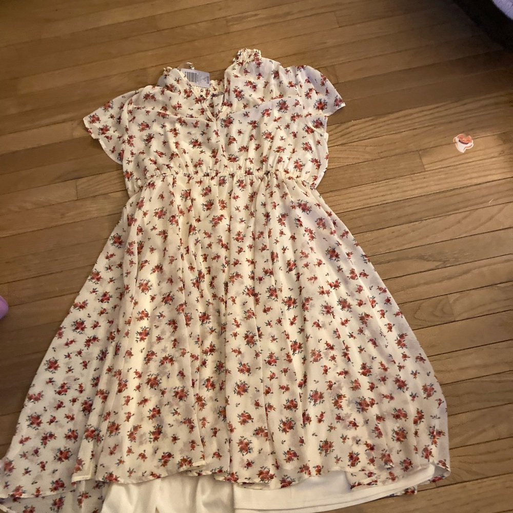 TORRID chiffon, smocked multicolor, flower dress size 1-1x new with tags!